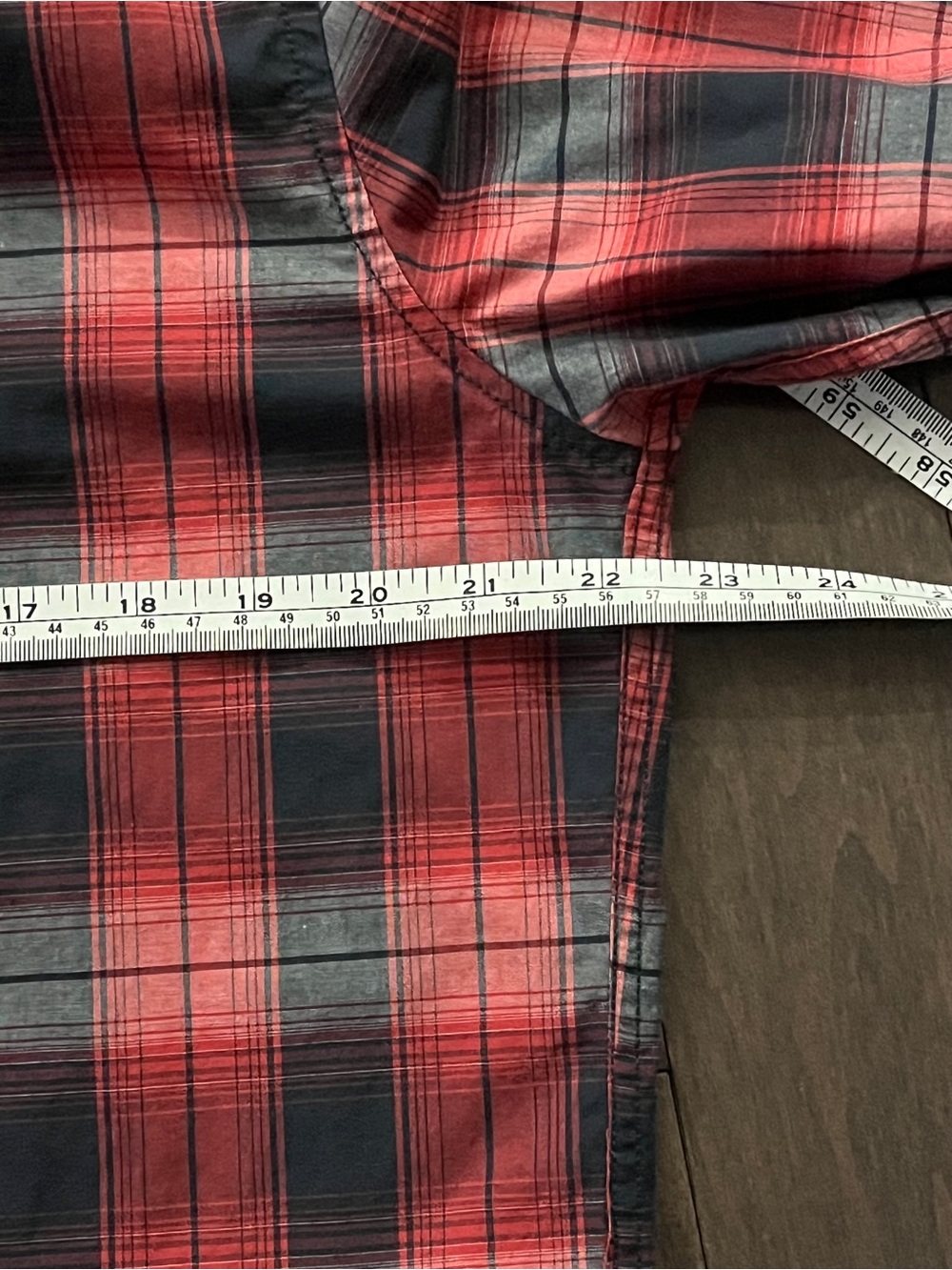 American Rag Red and Black Plaid Button-Down Shirt - Picture 5 of 5